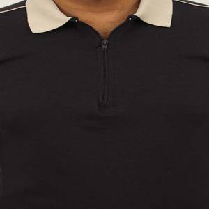 เสื้อโปโลมีซิปครึ่งตัวสำหรับผู้ชายเสื้อคอตตอนโอเวอร์ไซส์ผ้าคอตตอนไซส์ใหญ่พิเศษแบบลำลอง - Product Image 5