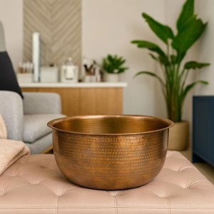 Copper pedicure bowl Copper foot soak bowl Copper bath tub pedicure basin Luxury spa foot soak basin Copper spa pedicure basin - Product Image 5