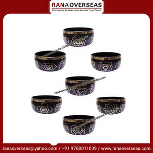 Meilleur bol sonore en laiton à sept chakras de couleur noire pour la guérison de la pleine conscience et l'équilibrage des chakras - Product Image 5