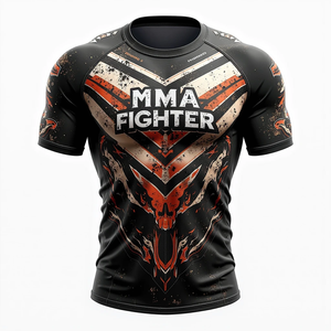 MMA Sublimado Rash Guards Transpirable Gimnasio Entrenamiento Equipo de entrenamiento para deportes de combate Rendimiento Atlético Ropa al por mayor - Product Image 1