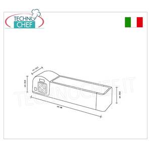 Vitrina Refrigerada de Mostrador ABS de 990x245 mm de Largo, Equipo de Refrigeración Comercial para Cocina - Product Image 1