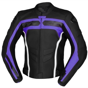 เสื้อแจ็กเก็ตขี่มอเตอร์ไซต์หนังสำหรับผู้ชาย - Product Image 4