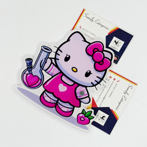 Paleta de Pestañas Acrílica Personalizada de Hello Kitty con Forma de Corazón y Diseño Floral, Herramientas Ecológicas para Extensión de Pestañas, Color Personalizado - Product Image 2