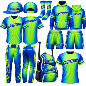 Uniforme de Béisbol Transpirable de Buena Calidad y Nuevo Diseño, Ropa Deportiva para Equipos, Uniforme de Béisbol 100% Poliéster, Venta al por Mayor y Precio Económico - Product Image 5