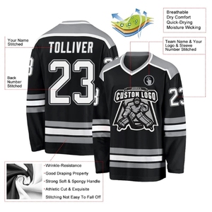 Diseño de Camiseta de Hockey sobre Hielo de Toronto, Uniforme de Hockey Transpirable de Alta Calidad, Malla al por Mayor, Impresión por Transferencia de Calor, 100% Poliéster - Product Image 3