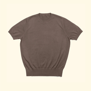 T-shirts en coton tricoté pour hommes, coupe ajustée, vente en gros. - Product Image 2