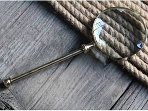 Loupe à main vintage en aluminium massif, style nautique antique, lecteur de cartes, décoration de bureau, objet de collection, cadeau - Product Image 6