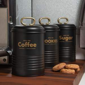 Caja contenedora de azucarero de metal con acabado antiguo duradero para encimeras de cocina rústicas o interiores inspirados en casas de campo - Product Image 4