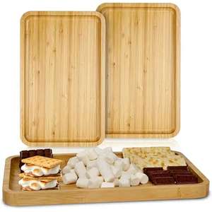 New Arrival 2025 Latest Design Mango <b>Wood</b> <b>Serving</b> <b>Platter</b> With Raised Edge for Display Fruit Snacks Appetizer from India - Product Image 1