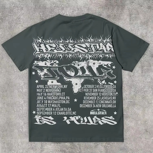 T-shirt unisexe en coton personnalisé pour homme, lettres brodées en chenille épaisse, couleur unie, haut décontracté à coupe courte pour tricot - Product Image 3