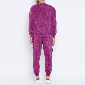 Survêtement zippé de haute qualité 100% coton, style streetwear, lavage à l'acide, pour l'hiver |   Entraînement respirant à séchage rapide, jogging - Product Image 5