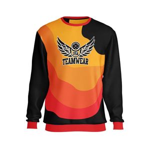 Sweatshirts à col rond vierges par sublimation Sweatshirts graphiques unis personnalisés pour hommes Sweat-shirt doux à col rond quotidien - Product Image 5