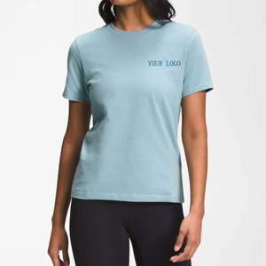 Custom Unisex Fashionable Summer Regular Fit High Quality 100% Cotton Heavyweight Crew Neck Short Sleeve Button Appliques - Product Image 6