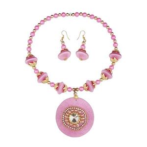 Tip Top Fashions Plaqué Or Rose Perles Fil Collier Ensemble 1110628G Premium Bijoux De Mode Accessoire - Product Image 1