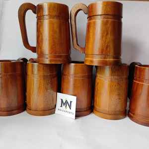 Mug en bois avec poignée Ventes chaudes Mug à bière Luxe Qualité supérieure Produit de premier ordre Design unique - Product Image 5