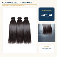 Extensions de Cheveux Humains 100% Naturels Remy, Lisses, Tissage Birman, 14-32 Pouces, Vente en Gros Personnalisée
