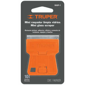 Mini grattoir Truper RASP-1 avec lame de 1-1/2 pouce pour le nettoyage du verre, poignée en plastique orange, outil de précision pour la salle de bain et la cuisine - Product Image 3