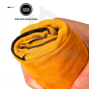 Gran descuento en pedidos a granel, guantes de trabajo de soldadura de alta resistencia, guantes de seguridad de cuero ignífugos y resistentes al calor para uso industrial - Product Image 4