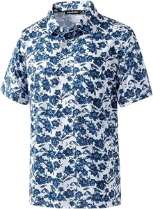 เสื้อโปโลสีขาวคอปกสีฟ้าเสื้อโปโลผ้าฝ้ายสีขาวเสื้อผู้ชายปกสีฟ้าโลโก้กำหนดเอง - Product Image 5