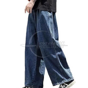 Pantalon en jean à jambes larges sur mesure pour hommes Taux de vente total 2025 Vêtements décontractés pour hommes à vendre en taille adulte - Product Image 3