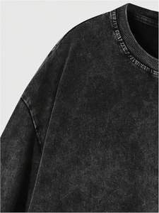 เสื้อยืดผ้าฝ้ายถัก100% สำหรับผู้ชายเสื้อทรงหลวมกันหดออกแบบโลโก้ได้ตามที่ต้องการ - Product Image 2