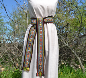 Ceinture tissée ukrainienne Hutsul, sangle Kozak artisanale, accessoire ethnique traditionnel - Product Image 4
