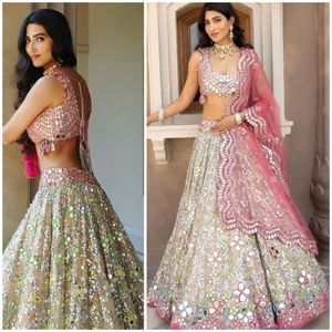 FABZONE Real Mirror Embroidery Wedding Lehenga Choli for Women in Indian/Pakistani Silk Wear In-Stock Model FZBD 100 Available - Product Image 2