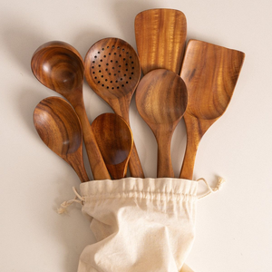 Handcrafted <b>Wooden</b> <b>Spatula</b> Set for Cooking | Food-Grade Natural Wood Kitchen Utensil Set | Durable Heat Resistant Tools - Product Image 3