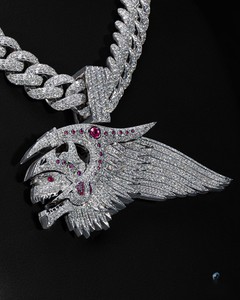 Pendentif en argent 925 avec diamant VVS et moissanite, style hip-hop, avec design de nom glacé, passe le testeur de diamants pour les rappeurs - Product Image 6