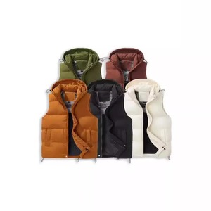 Chaleco de algodón cálido de talla grande con capucha de alta calidad para hombres y mujeres, chaqueta sin mangas gruesa de moda informal a través de las fronteras - Product Image 1