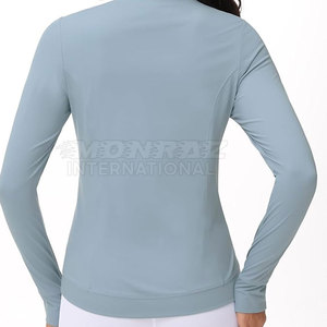 Camisas de compresión ligeras ajustadas para mujer, ecológicas, transpirables, de secado rápido, entrenamiento de Color personalizado de alta calidad - Product Image 6