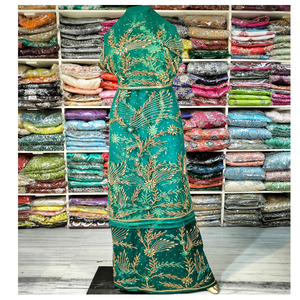 Vestido envolvente George para mujer africana de gran calidad con cuentas impresas a mano cuentas de piedra de seda para Otoño/Invierno verano primavera - Product Image 1