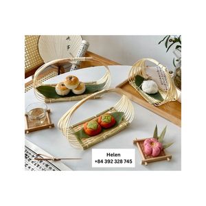 Vente en gros bon prix bateau en bambou pas cher vente-nouveau design assiette de service petit bateau pour servir des sushis décoration échantillon gratuit - Product Image 2