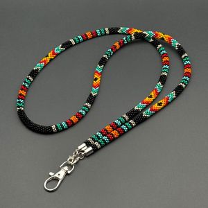 Cordón de cuentas de semillas bordadas con cuentas personalizadas Cordón de cuentas lindo de tamaño personalizado con diseño colorido - Product Image 3