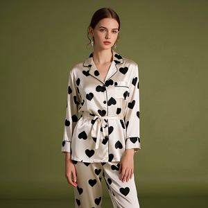 Conjunto de Pijama de Satén para Mujer, Elegante y Cómodo, Dos Piezas - Product Image 2