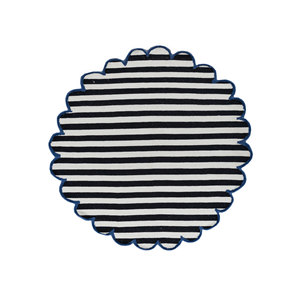 Tapis en laine rayés Alhambra gris et noir, tissage plat pour usage domestique - ADWL-13197 - Product Image 1