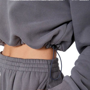 Unisex Custom logo Tracksuit Sportswear Jogging Suits Sweatsuits Womens Heavyweight No Strings Sweatpants <b>Hoodie</b> and Pants Set - Product Image 5