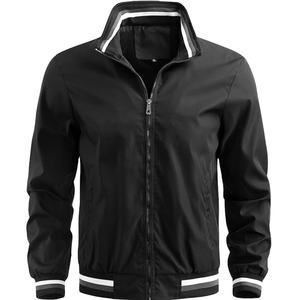 Chaqueta Cortavientos Ligera e Informal para Hombre, Impermeable, Estilo Bomber, con Cierre y Bolsillos - Product Image 5