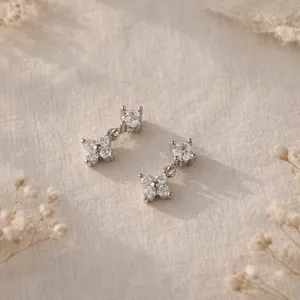 Boucles d'oreilles pendantes en perles plaquées or pour femmes, style religieux tendance, cadeau - Product Image 6
