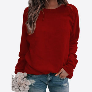 Precio razonable Sudadera Mujer uso diario transpirable algodón cuello redondo personalizado Oversize Fleece invierno mujer sudadera - Product Image 4