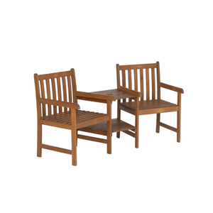 Silla de salón de madera doble hecha a mano para comedor al aire libre muebles duraderos para hoteles villas patios jardines hechos en Vietnam - Product Image 1