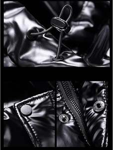 Veste d'hiver imperméable en patchwork camouflage personnalisé avec finition brillante, fermeture éclair, capuche, veste brillante - Product Image 4