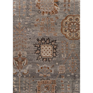 Viscaya Blue Hand Knotted Wool <b>Rugs</b> Large 9x12 Area Floral & <b>Boho</b> Abstract Pattern for Home Entryway Hallway-AKWL-1558 - Product Image 3