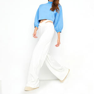 Dernier design, vente en gros, couleur personnalisée, toutes tailles, pantalon de survêtement évasé, streetwear, surdimensionné, pour femmes, écologique - Product Image 6