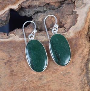 Pierre de sang 925 en argent Sterling pierre de sang pierre précieuse crochet boucle d'oreille bijoux Simple boucle d'oreille forme ovale boucle d'oreille cadeau pour anniversaire - Product Image 3