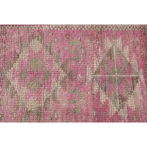 1.8x14.3 ft Vintage Rug, Turkish <b>Runner</b> Rug, <b>Red</b> Brown Camouflage Wool Rug - Product Image 5
