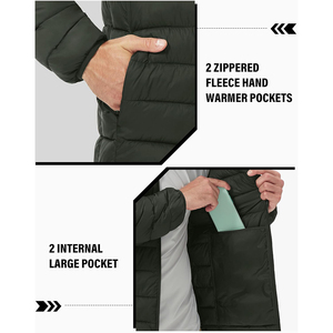 Chaqueta acolchada para hombre, Abrigo acolchado elegante, ropa de abrigo ligera y cálida para invierno, ropa informal, chaqueta aislada para exteriores a la moda - Product Image 4