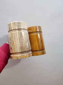 Mug à café en bois avec poignée pour le thé ou le vin, tasse en bois, vaisselle, bois de teck - Product Image 3