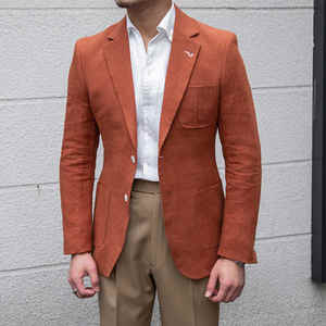 Costume pour homme en polyester/coton respirant fin d'été, taille plus, coupe ajustée, imperméable, fermeture éclair, pantalon et veste - Product Image 6