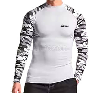 Último diseño Venta caliente Hombres Camisas de compresión Cómodo Fitness Wear Hombres Camisas de compresión - Product Image 5